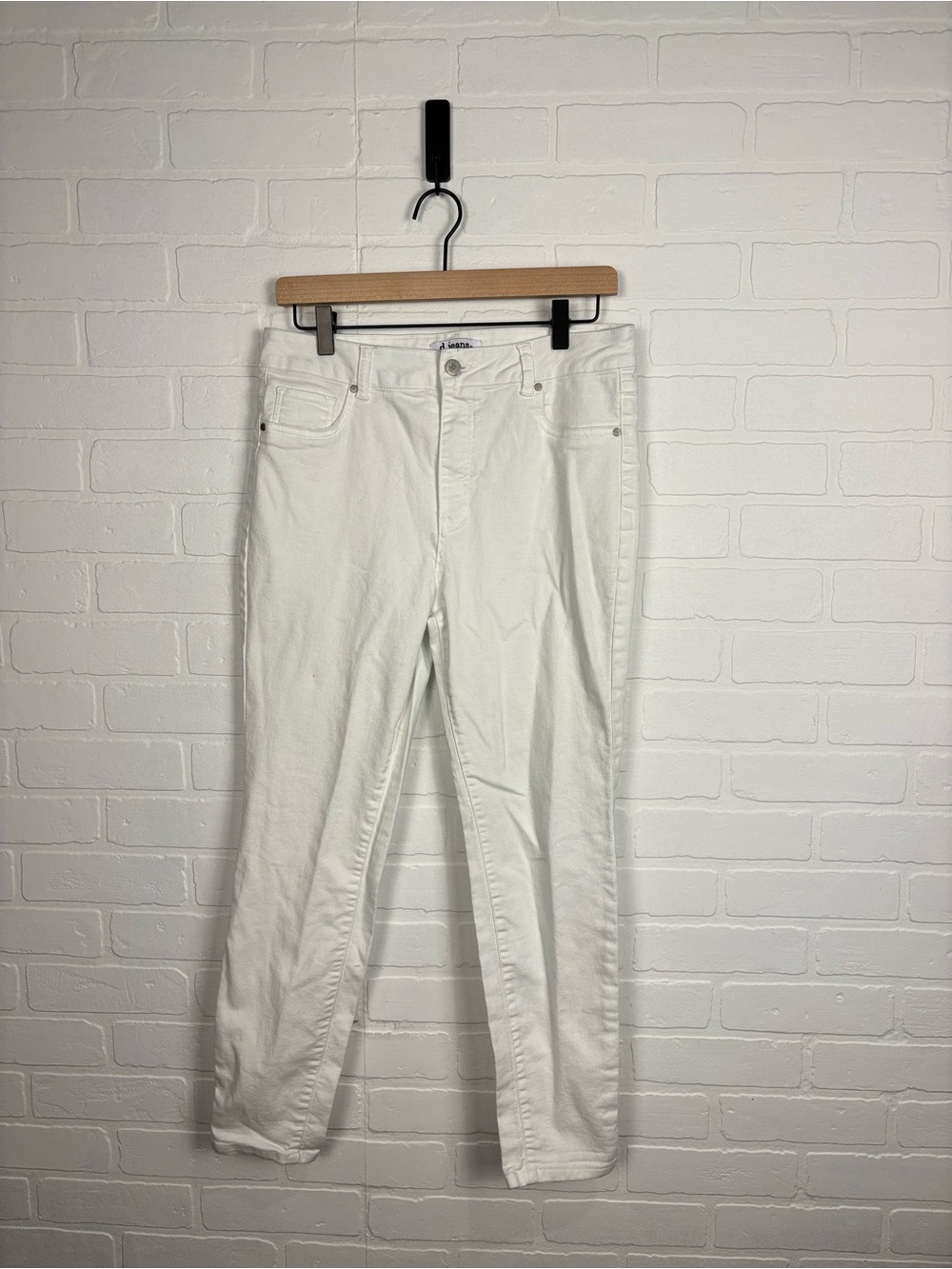 d.jeans Women White Skinny Jeans Denim Mid Rise Pants Size 10